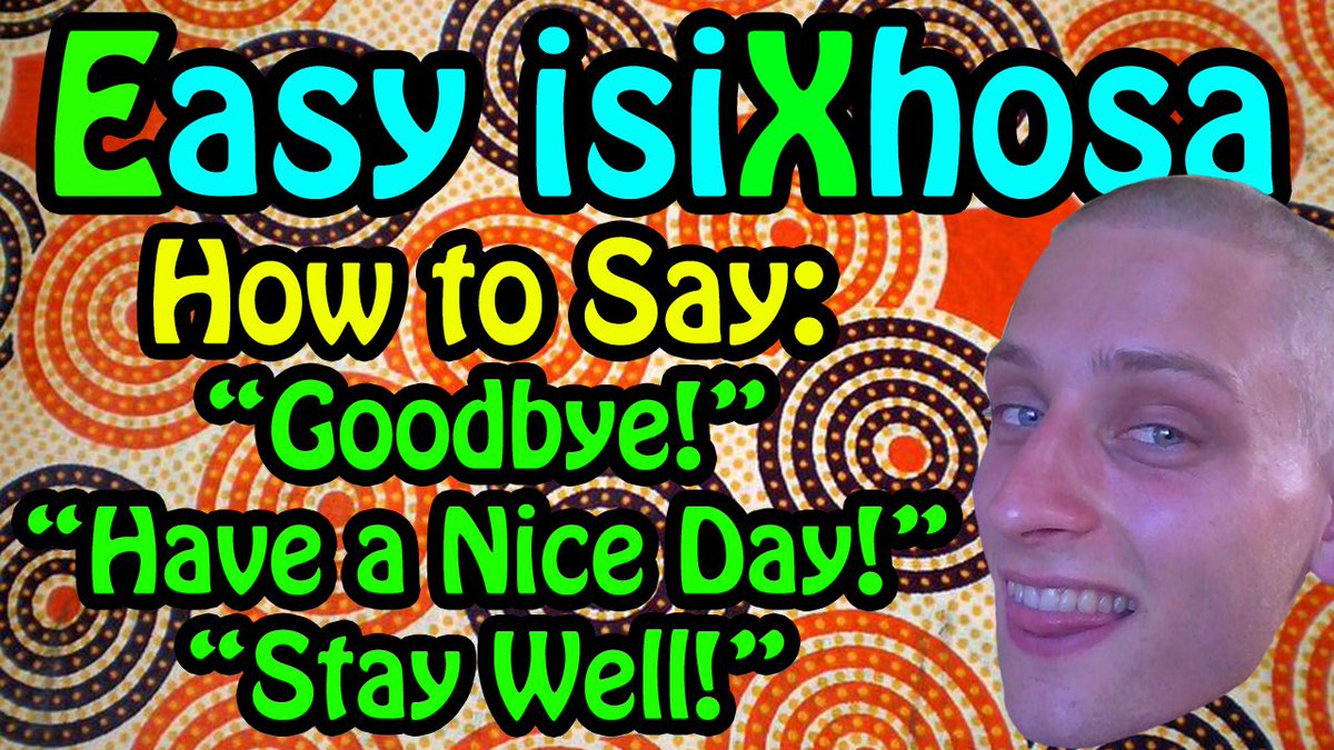 Molweni! ☺ Leave someone with a smile on their face, by saying a nice goodbye. 🤞
LINK:
youtube.com/watch?v=mkb1tO…
#SAvsAUS #DeLille #WorldWaterDay #Xhosa #isiXhosa