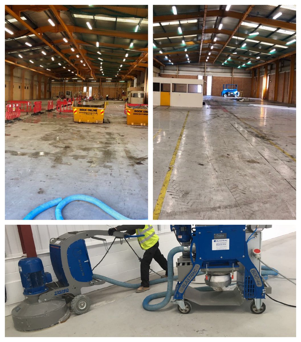 SignatureResin's tweet photo. A few pictures from our #resinfloor installations this month, with pictures of our current project in #Leeds. This project totals 5800 Sq Metres so will keep our team busy #grinding the floor with our @BlastracUK equipment getting it ready for the #highbuild #epoxyfloorcoating https://t.co/pDkLzvSgWE