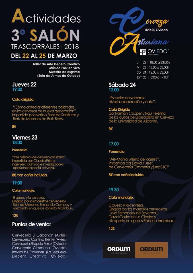 Atención, amante de la cerveza. Desde hoy hasta el domingo 25 se celebra en Trascorrales el Salón de la Cerveza Asturiana. Habrá catas, conferencias y por supuesto, mucho lúpulo.

#gastronomía #Oviedo <a href="/saloncervezAst/">SalónCervezaAsturias</a>