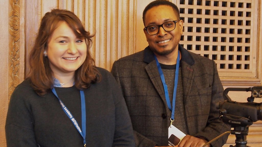 2 students at the Academy community day