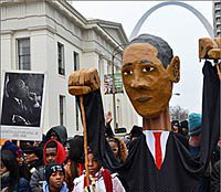 puppetpaul's tweet image. I worked with children in an after school program to build this. Each child wrote a letter to Obama with a pictrure of themselves posing with the puppet #puppetpower