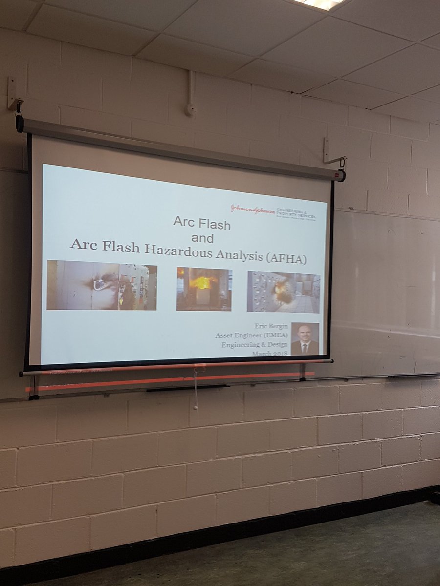 MTU_Alumni's tweet photo. Eric Bergin of @JNJNews ready to speak to electrical engineering students on Arc Flash #meetthegraduate #JNJ #AnSEO #CITAlumni https://t.co/FB5SqlQlpc