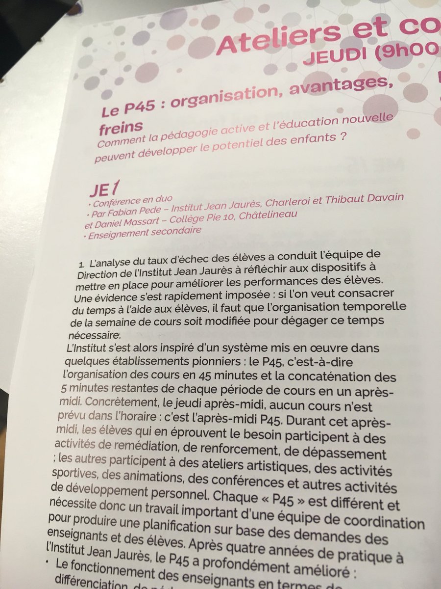 Se lancer dans Le P45. Un séisme dans son école. Se demander pq. Quelles sont les valeurs en jeu. #péda #cocof #pedagogieactive