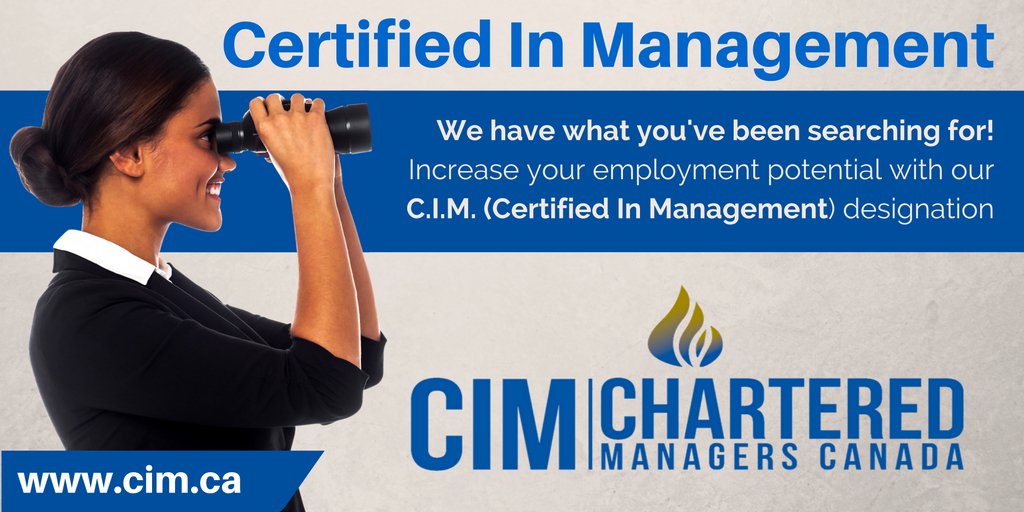 CIM_National's tweet photo. Looking to climb the corporate ladder? Become a #CertifiedManager with our C.I.M. Program https://t.co/1qUhPMBAGb  #management #leadership #CMP https://t.co/ephp7EwxyU