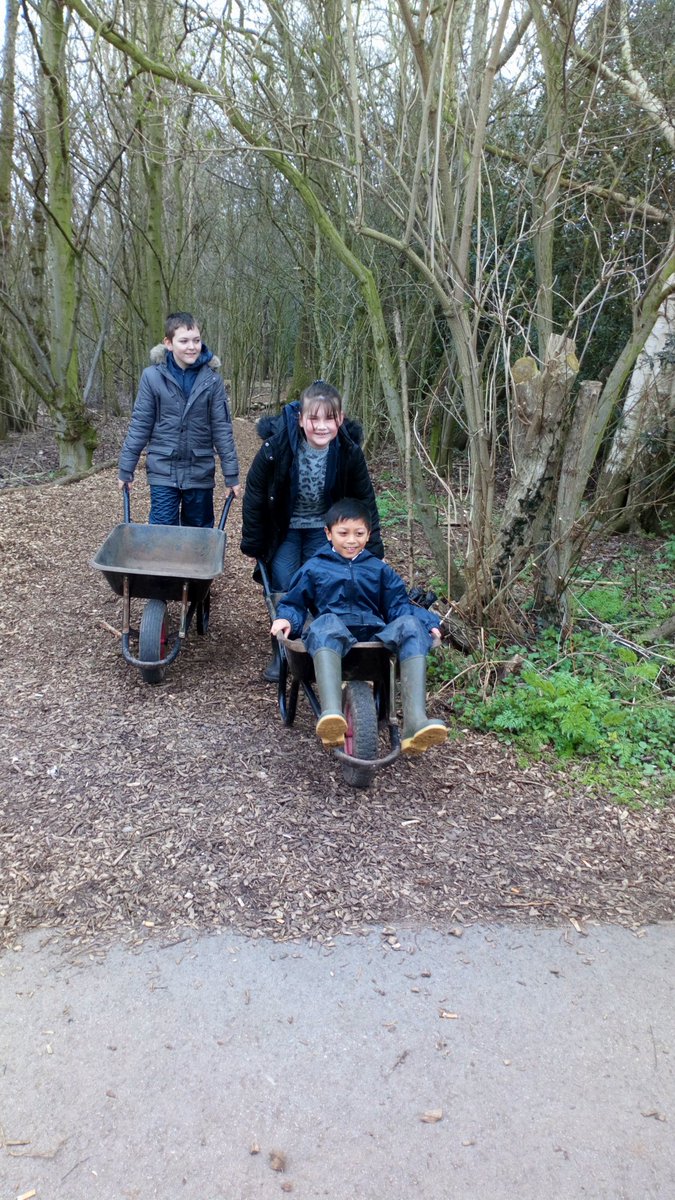 TCVMerseyside's tweet photo. How gutted am I to have had our last session today, what a fantastic group Pandora @DeePointPrimary are with @merseyforest #nature4health #wheelbarrowfun #roastmarshmallows https://t.co/JbxQt8Emt6