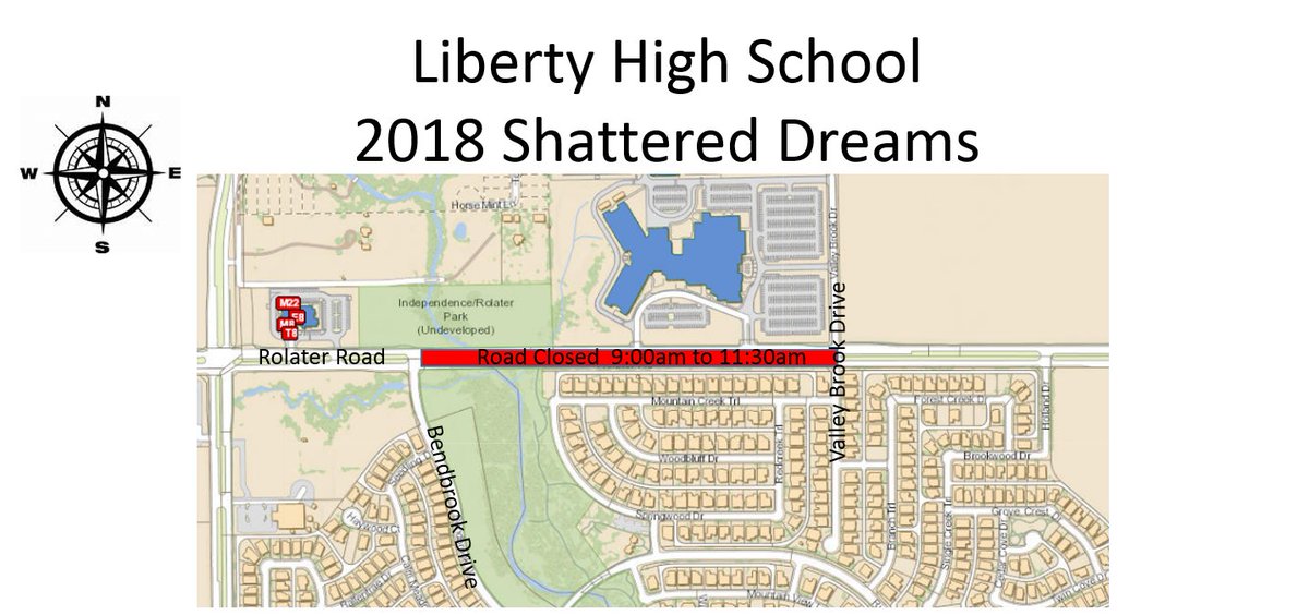 FriscoPD's tweet photo. #ShatteredDreams today at Liberty HS a reenactment to show the consequences of drinking and driving. The event will be broadcast live on the Frisco Police FB Page. Rolater will be closed from Bendbrook to Valley Brook from 9:30am 11:30am. @lhsredhawks @friscopd_sro @friscoisd https://t.co/7MIZgnq2rt