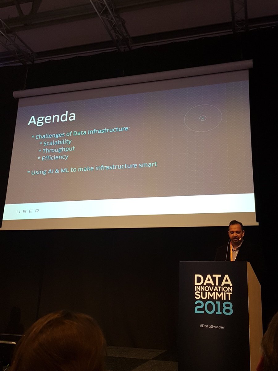 ReleyeAB's tweet photo. Ritesh Agrawal from Uber is giving us the secret of the adaptive infrastructure. Interesting both for companies in massive growth and already large organisations. #DataSweden #Uber https://t.co/doqqNOZa6j