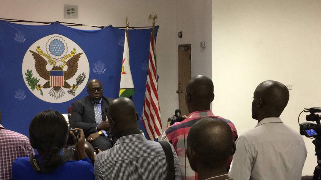harrykthomasjr1's tweet image. Farewell but not goodbye news conference @usembassyharare