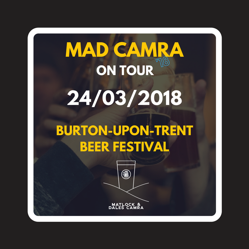 Our next branch social is this Saturday when we'll be heading out to <a href="/BurtonCAMRA/">Burton & SD CAMRA</a> Beer Festival.  We'll be meeting at Matlock train station to catch the 10:37 train #camra #beerfestival #AllAboard