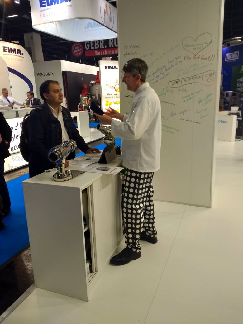 Day 3 of <a href="/anugafoodtec/">Anuga FoodTec</a> 2018. Our Development Chef is on hand to discuss all your soup, sauce and ready meal manufacturing challenges and how Steam Infusion processing could solve these. See him on stand B10 in hall 10.1 #foodmanufacturing #anugafoodtec