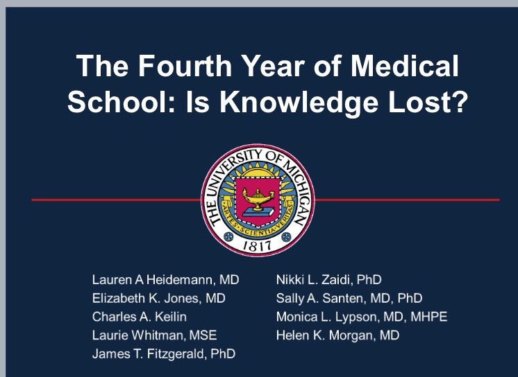 helenjkmorgan's tweet photo. What happens to #ebm #mefed knowledge levels during the m4 yr? Lauren Heidemann’s oral abstract today at 8:45 #theCGEA @mlypson @beth227 https://t.co/Vz49qXUtbF