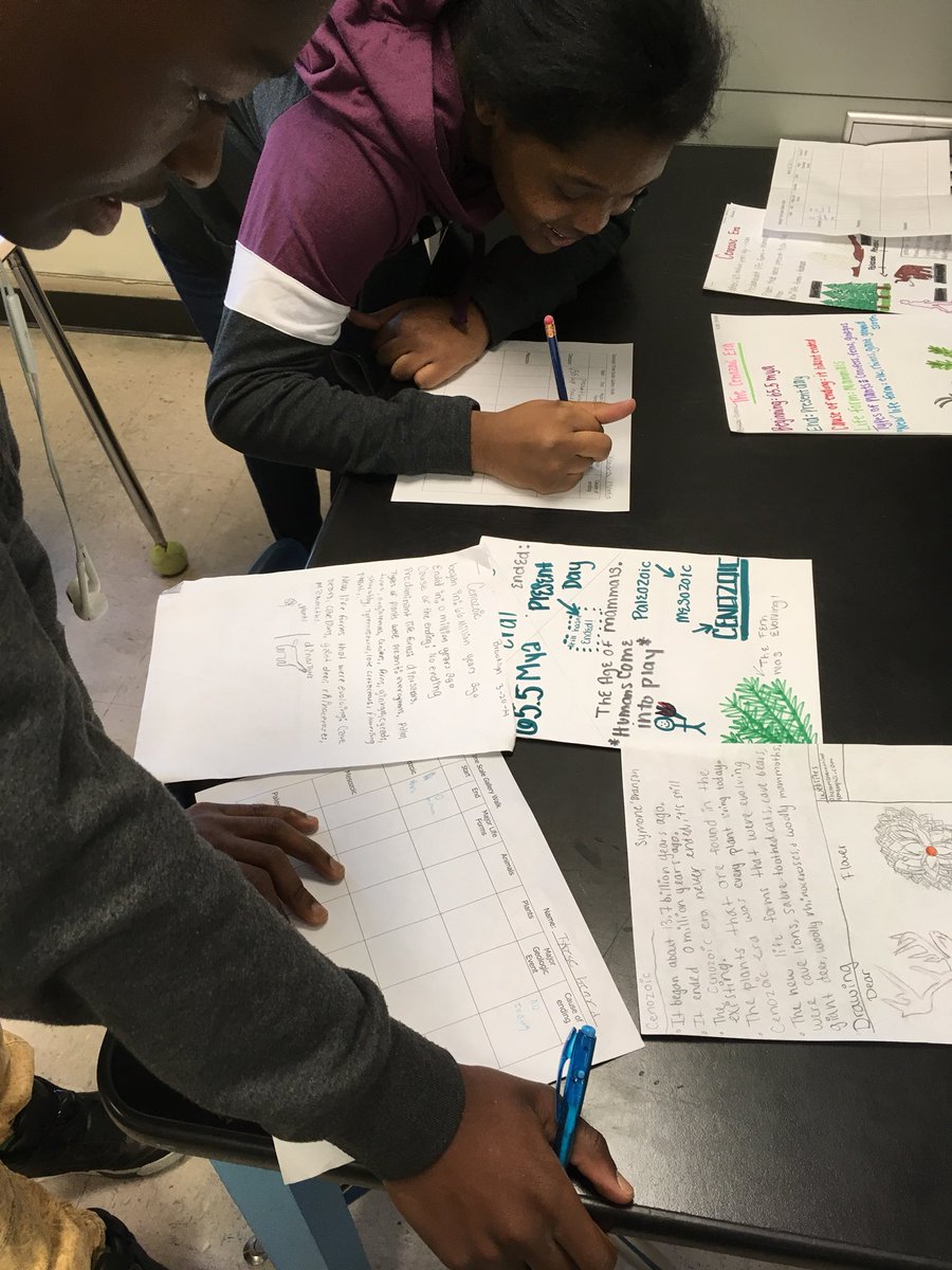 science_adams's tweet photo. Time travel in Science.  Geologic Time Gallery Walk #ScienceIsHappening https://t.co/00t8uv5XWb