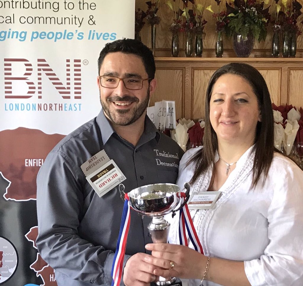 It's great when a member of just a couple of weeks feels at home enough to stand up and give a short presentation in rhyme. That's just what Panay Richards of Utility Warehouse did and scoop the cup from Richard <a href="/traditionaldec/">Richard Kingston</a>. Pam Ayres eat your heart.