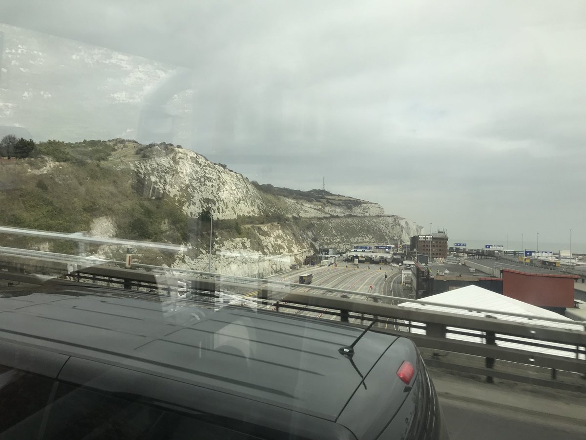 BeckMFL's tweet image. The white cliffs of Dover, we’re all back safe and well, now for the journey north #France2018