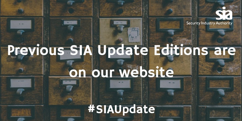 Have you missed the previous editions of our #SIAUpdate? They are all on our website: bit.ly/2oxTi8F #SIANews