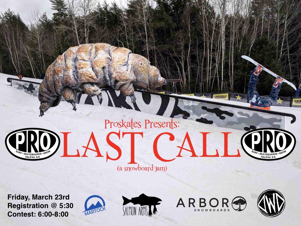 Tomorrow! Be there! Lots of prizes to be won and fun to be had! @902martock <a href="/salmonarms/">しゃけ</a> <a href="/arborsnowboards/">Tork Mason</a> @dinosaurs_will_die
