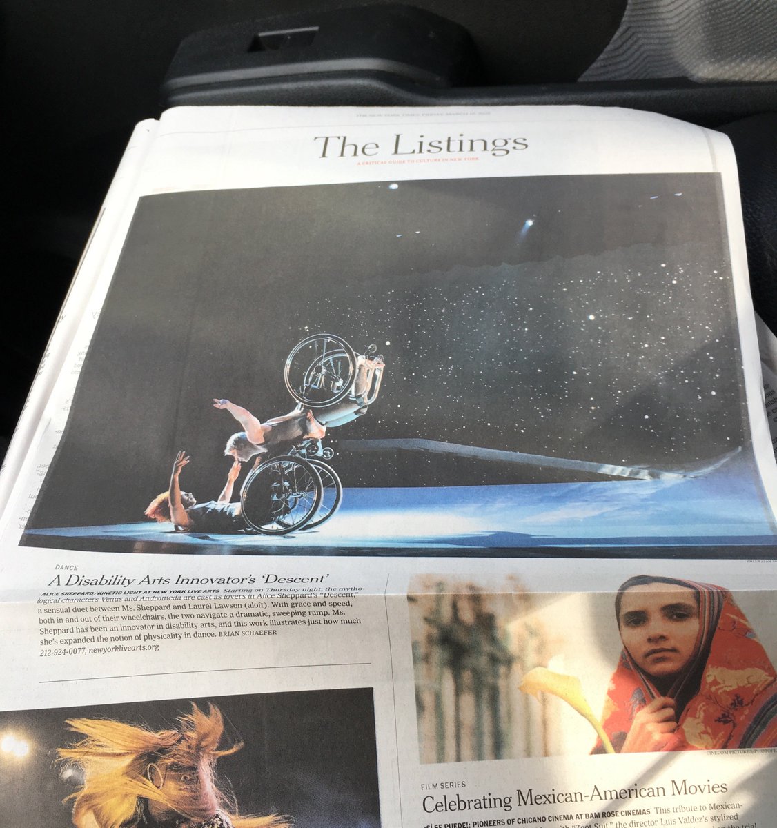 I actually was moved to tears when I saw the feature in the New York Times. The words 'Disability Arts' in print, in the Times. This is a moment. #kineticlight #disabilityarts #disabilitydance