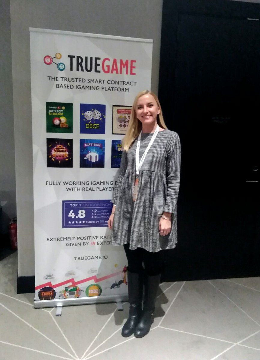 truegameSRL's tweet image. Here reporting from Blockchain &amp;amp; Bitcoin Conference Tallinn! Lovely atmosphere, interesting cases and great networking. 🤝
Truegame is an exhibitor here. Liudmila - our head of communications is representing our whole team today speaking about Truegame and giving interviews ✌️