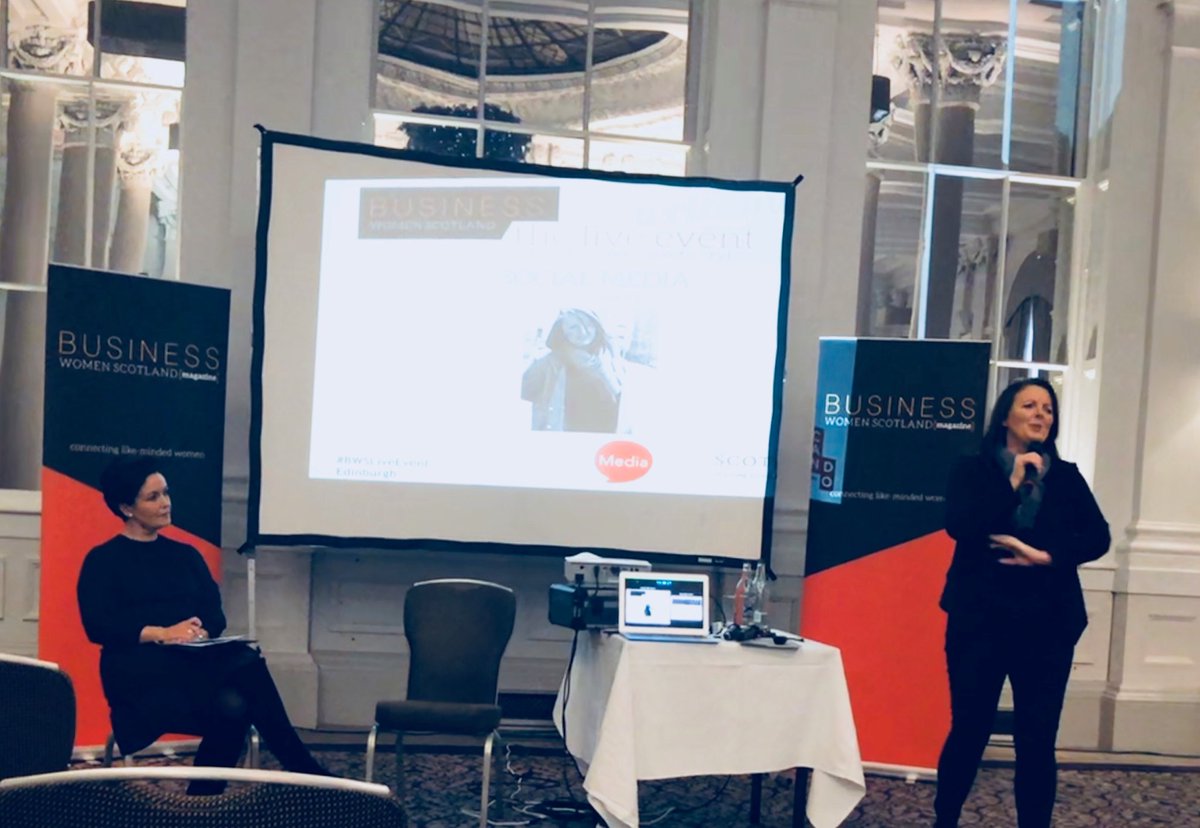 bws_sco's tweet photo. Being a presence on line, no reason why you shouldn’t be known, top tips for 2018 media training in social media @FinWycherley @bws_sco #BWSLiveEvent https://t.co/AOFsQKTXhJ
