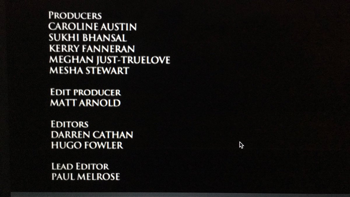 I was sure some of the names in the credits couldn't be real... #sevenyearswitch