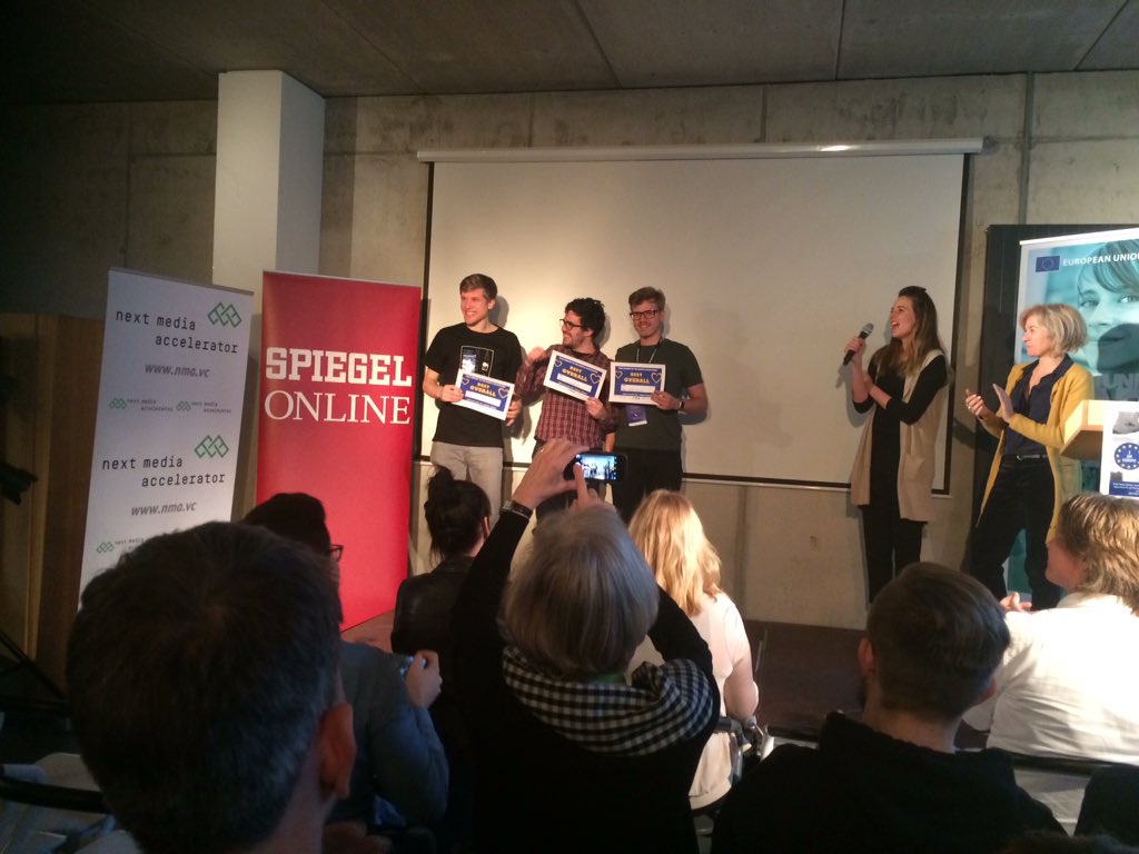 DanielFritzEU's tweet photo. Best overall campaign ... #LookatEU - these guys will come to Brussels and soon to a town near you 💯 💯 💯 ⭐️ #EUhack - congratulations to all! https://t.co/6APkHIoE8p