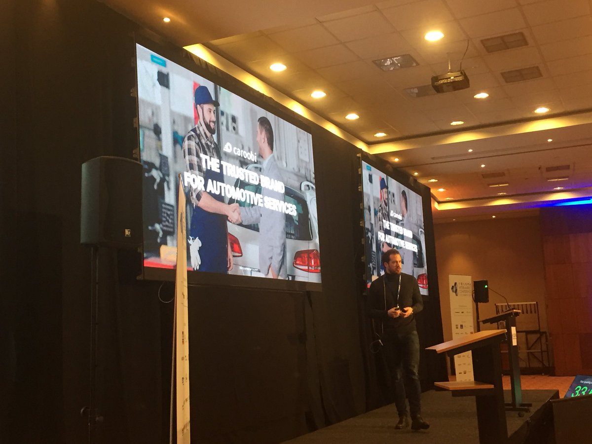 CLEPA_eu's tweet photo. #AMCON2018 Mark Michl @marrvark. The repair business of the past was based on individuals approaching a workshop. CAROOBI offers a solution that goes beyond and offers new ways of not only managing the service demand of vehicles but also giving consumers a new service experience. https://t.co/RRG6ZkP76X