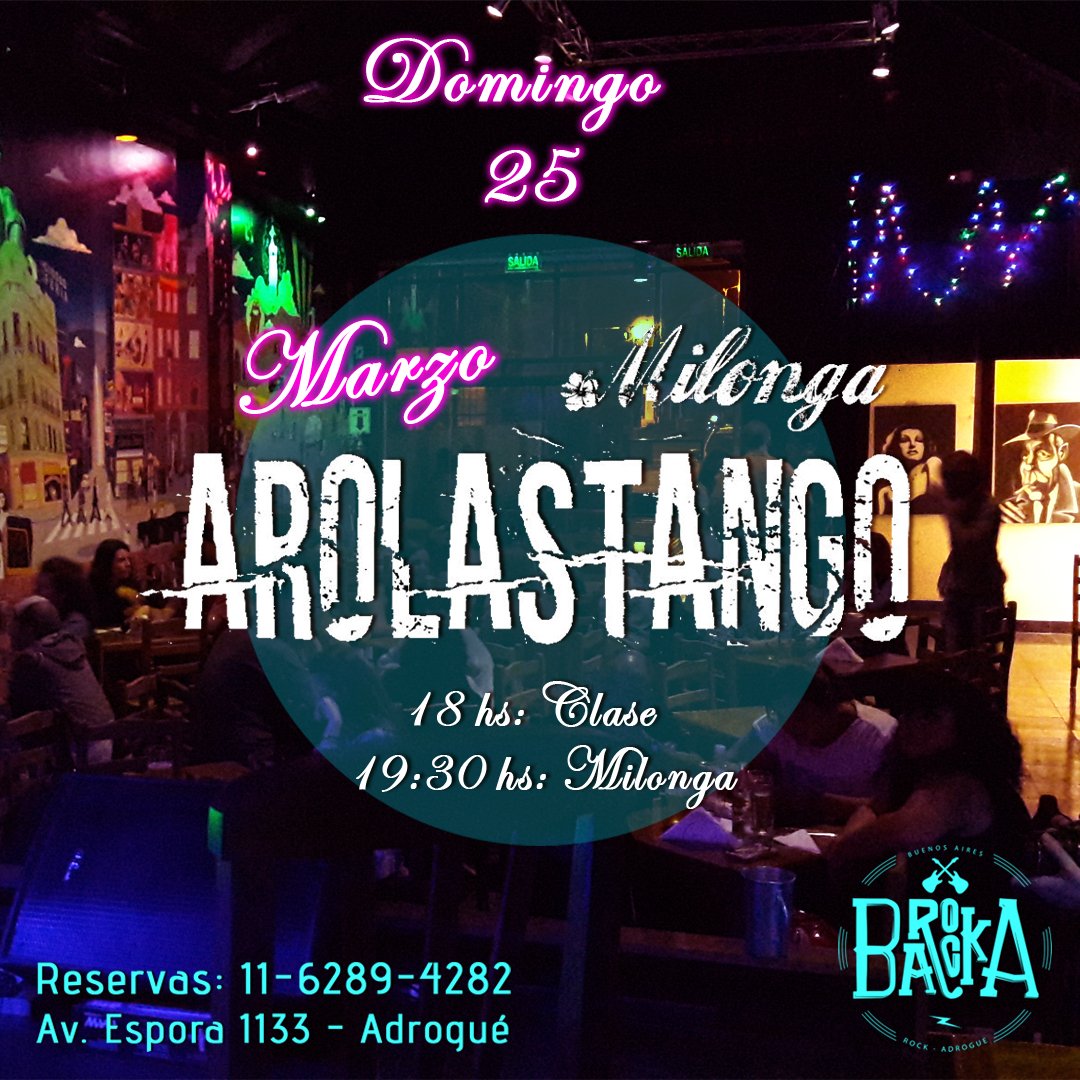 BarockaRestopub's tweet photo. Para los amantes del tango y del baile hay #Milonga éste domingo, de la mano de #Arolas #Tango 💃🕺 Reservas: 1162894282. https://t.co/mf0irQ7G6l