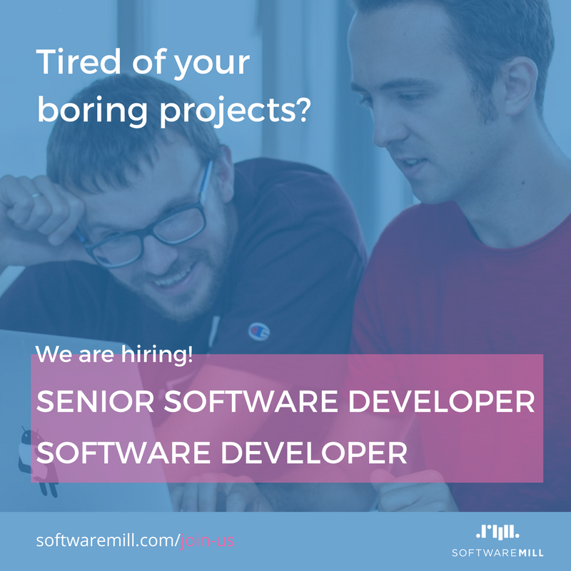 softwaremill's tweet photo. Want to work on exciting projects with passionate and skilled people? So do we! Yes, we are looking for you! #SoftwareDeveloperWanted
Don’t be shy and join us! #WeAreHiring
👉 https://t.co/xLGeC5HMu2
👉 https://t.co/iafQImp5bj
#SoftwareDevelopment #remotejobs #ITjobs #JoinUs https://t.co/7d56CMXOf8