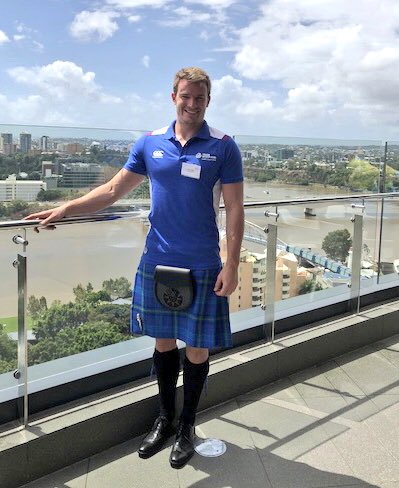 A kilt + the sun = a brilliant combination!

Even better when it’s donned by one of our top swimmers!

Euan Inglis today represented Team Scotland at a special function with the British High Commissioner to Australia, Her Excellency Menna F. Rawlings. 

Looking good, <a href="/EuanInglis/">Euan</a>!