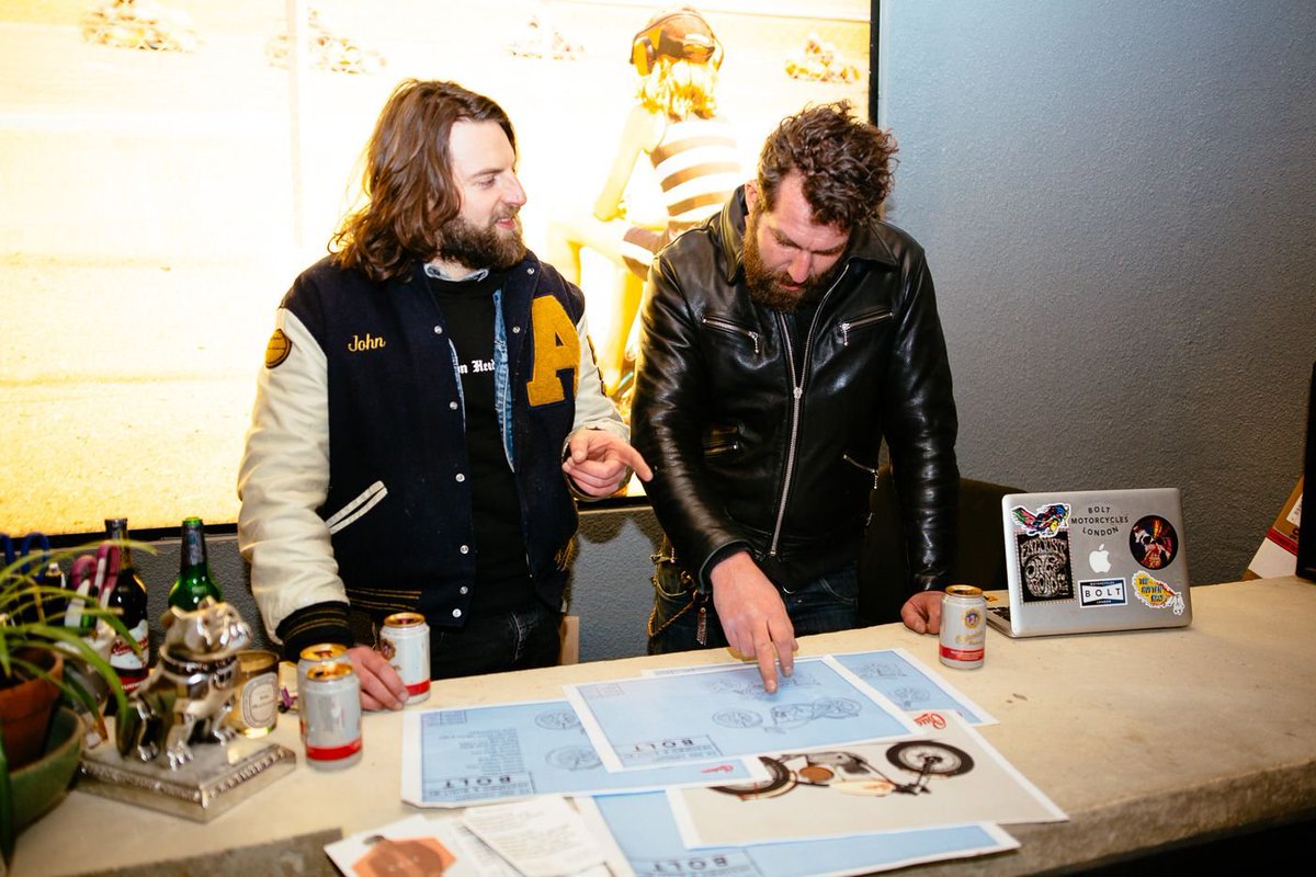 Over at #BudvarBike HQ <a href="/BOLTmotorcycles/">BOLT london</a> plans are afoot. 
And beer. Of course. 
#custommotorcycle #stokenewington #N16