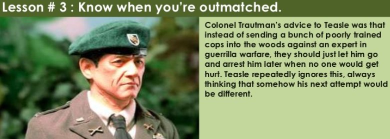 The Philosophy of Rambo's mentor Sam Trautman