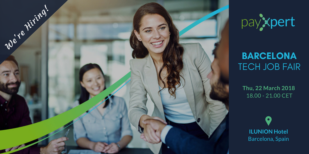 BarcelonaTMU's tweet photo. @payxpert joins us today in #Barcelona for #TechJobFair! They'll be looking for new people to hire - is it going to be you? If you haven't done it yet, book your last-minute FREE ticket: https://t.co/qwCtexx1Io https://t.co/1IhyMCPZSf