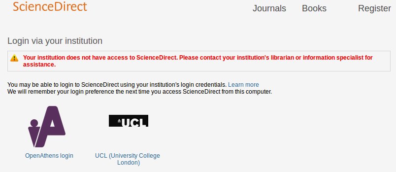 DataDrivenEcon's tweet photo. @UCLLibraries: Can this be true?? No access to @sciencedirect for @ucl researchers? #Elsevier #openaccess https://t.co/KRrSEL4rWD