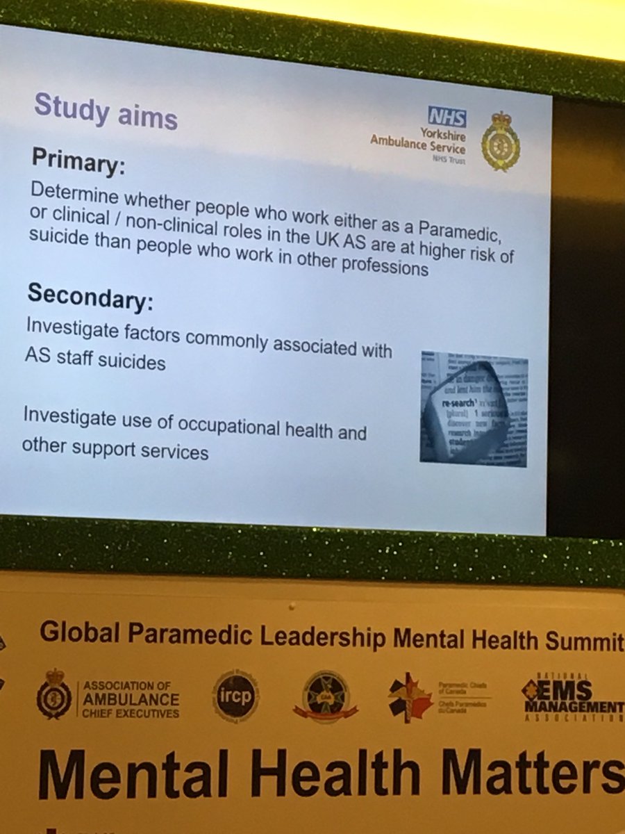 happinessxperts's tweet photo. UK Occupational suicide study demonstrates male paramedics have a 75% increased risk of suicide to other professions. Red flags include sickness absence, injury, loss of licence, change of job role and alcohol &amp; drug misuse. #MHM2018 #ParamedicMentalHealth https://t.co/MxaO2C69I7