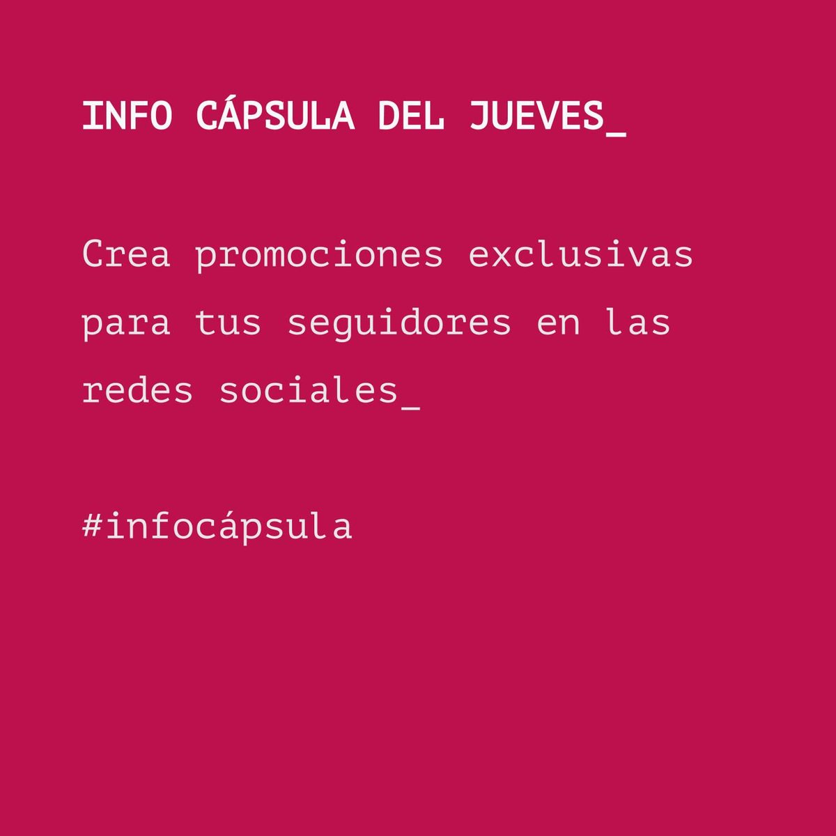 montsepenarroya's tweet photo. Tus seguidores en las redes sociales deben sentirse especiales; de vez en cuando crea eventos de los que sólo ellos puedan beneficiarse.
#publicidad #marketingdigital #digitalmarketing #infocapsula https://t.co/JjHuv2FrF3