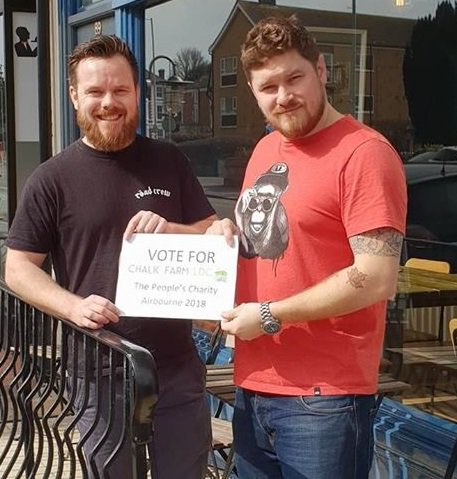 VOTING CLOSES TODAY! This 'vote for us' come from one of my favourite places @OldDavesBurger! If you haven't already done so then please vote for us: EastbourneAirshow.com/charity "The People's Charity Airbourne 2018"  #vote4chalkfarm18 #learningdisabilities #autism #downsyndrome #asd