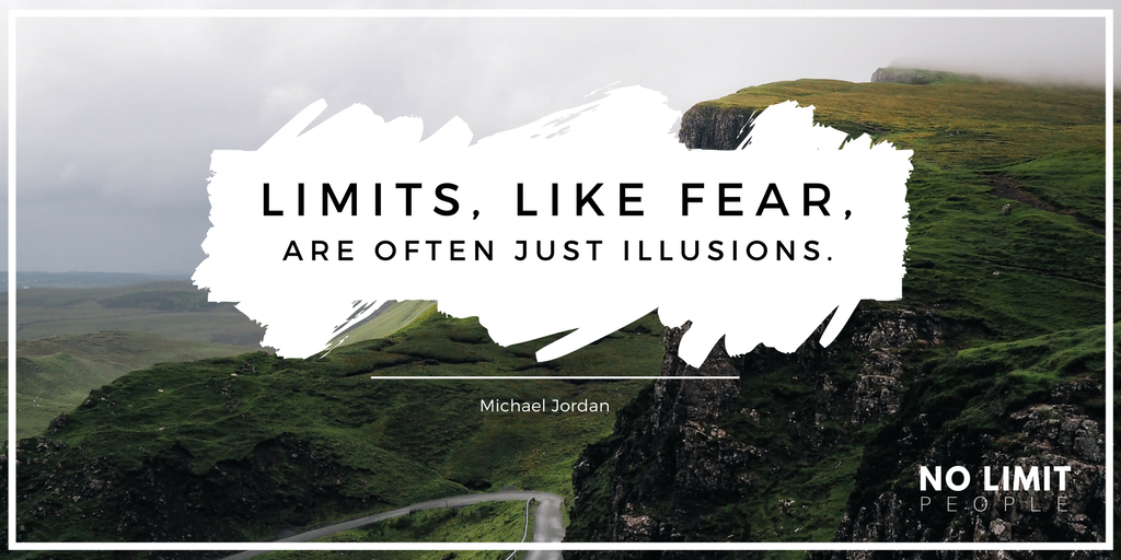 "Limits, like fear, are often just illusions." ~Michael Jordan #nofear #inspiration #motivation #nolimit #success #InspirationalQuotes