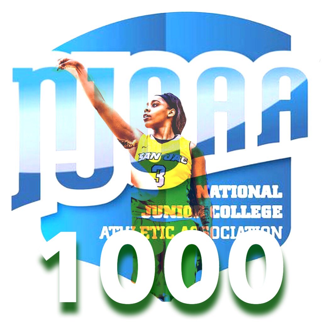 SanJacWBB's tweet photo. Congratulations to Eryka Sidney on scoring 1000 career points in her #NJCAA career! #FinalChomp ๐ https://t.co/s0S2nR7B9i
