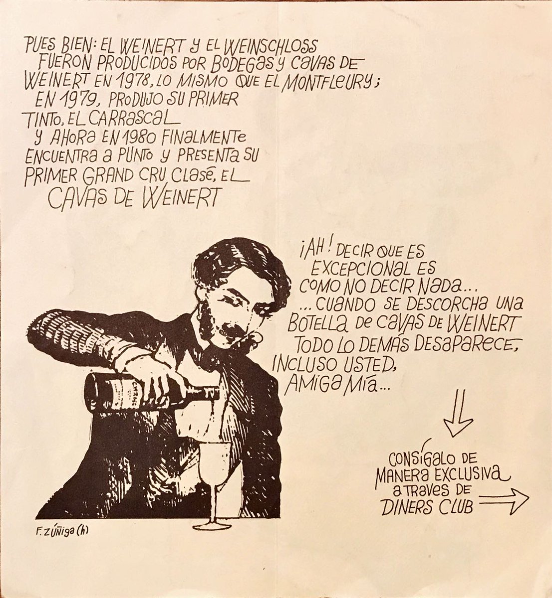 ¿A quién le gusta la #memorabilia? Vean esta joya que encontramos de viejos tiempos de la publicidad de #vinoargentino🍷🇦🇷