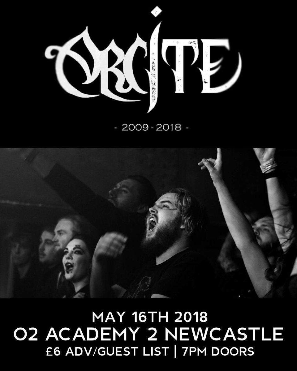 ARCITE's tweet image. THE FINAL SHOW!

MAY 16th 2018
@o2academynewc 2
7pm
£6 ADV/Guest List

academymusicgroup.com/o2academynewca…

Tickets also available online 👆 or at the box office.

#arcite