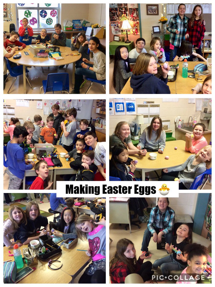 clarke6AHPS's tweet photo. This morning we decorated Easter eggs with our buddies. There were some pretty creative eggs ๐ฃ #buddies #eastereggs #eggcitedforeaster https://t.co/2nfZFns98K