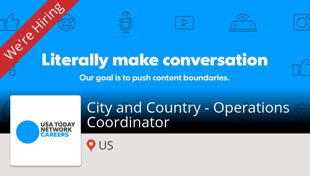 menmer12's tweet photo. #USATODAYNETWORK is hiring a #City and Country - #Operations Coordinator, apply now! (#Louisville) #job https://t.co/O1rEDme5yD https://t.co/zoWiOfh931