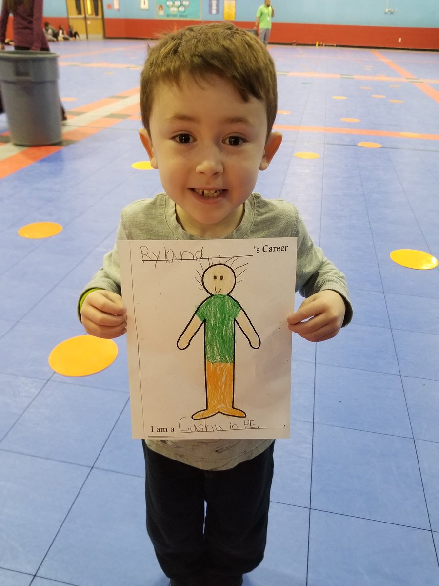 MrsCoachJarry's tweet photo. With Career Week coming up, one of my little kindergarten students wants to be a "Coach in PE." My heart is s full today! #iteachpe #mrscoachjarry @NickajackES @NickajackPTA https://t.co/MX9RGx6aj1