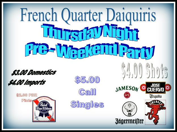 FQDBR's tweet photo. another great Baton Rouge spring day happy hour from 4 to 7 then pre weekend drink and shot specials from 9 to close so come GET AWESOME https://t.co/4K4jk38KUE