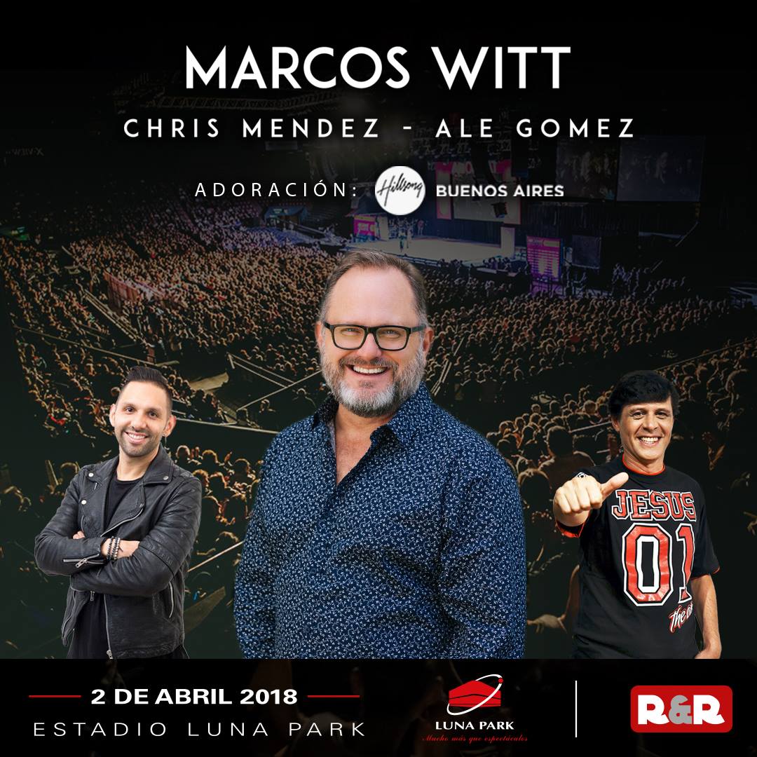 El estadio #LunaPark se va a llenar de olor fragante de Adoracion a Dios !
<a href="/MarcosWitt/">Marcos Witt</a>  + @HillsongBsAs  + <a href="/chrisAmendez/">Chris Mendez</a> + <a href="/pastoralegomez/">Pastor Ale Gomez</a>  🙌

Para mas info: <a href="/Comunicarles/">Comunicarles</a>