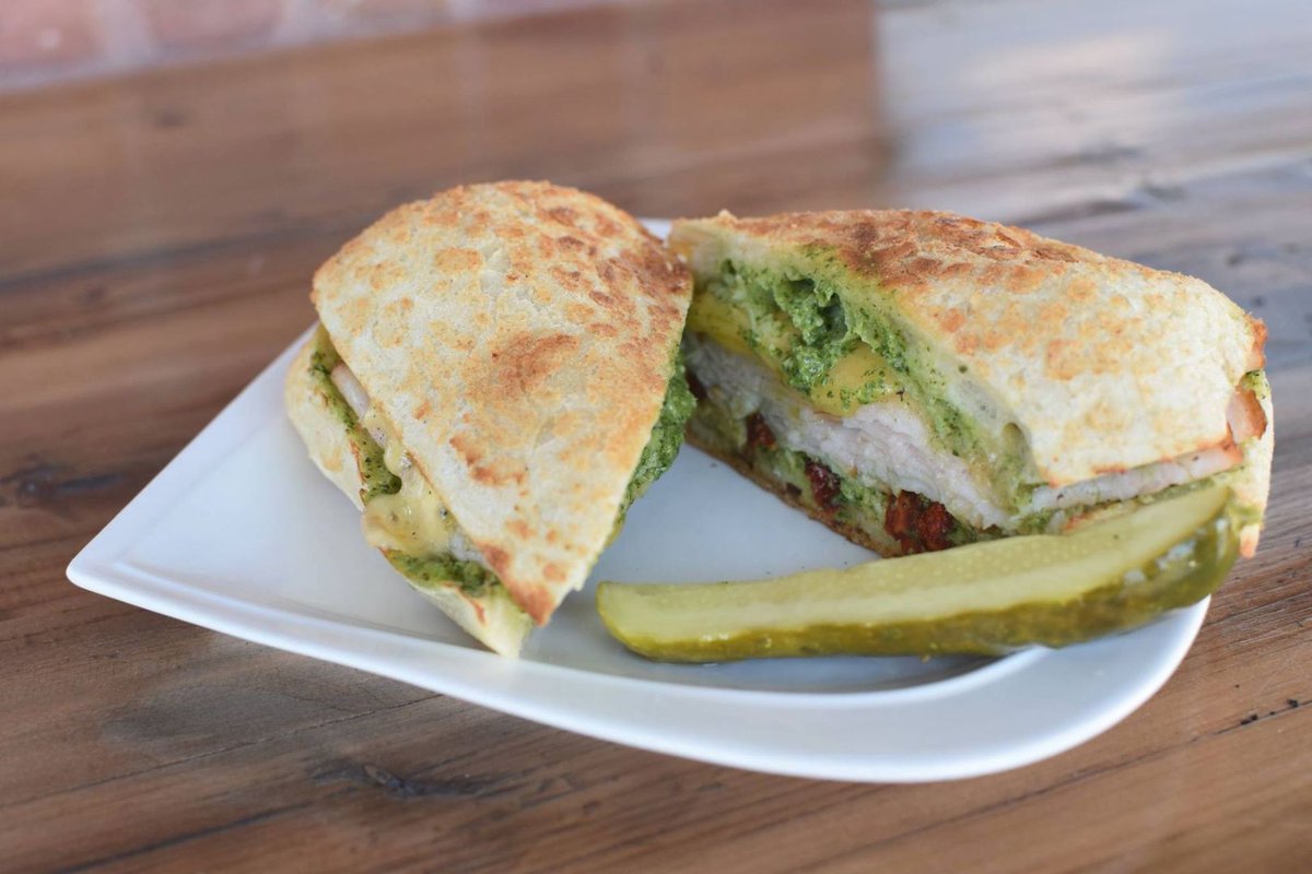 MochaMoes's tweet photo. Try our turkey pesto panini today! https://t.co/juqVMriU3p
