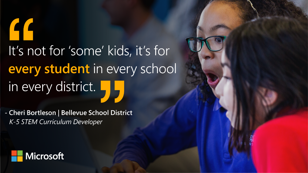 MicrosoftEDU's tweet photo. We’re sharing insights from a group of women who are reinventing #STEM for K-5 by incorporating engineering at every grade level. Hear their perspectives on creating a STEM-focused school and how they’re scaling the model throughout their school district. https://t.co/ltCdvRffaQ https://t.co/D9As2R2d3j