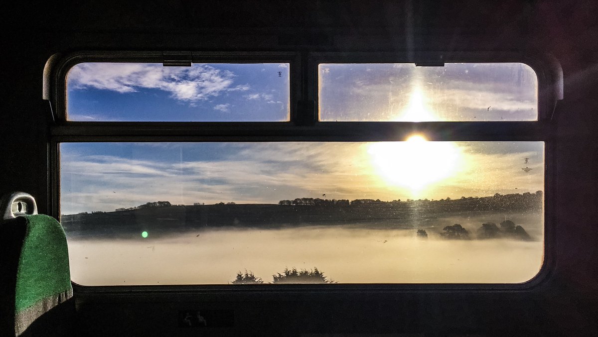 Thought I'd submit one of my fave views out of a @GWRHelp window: high up the #TamarValley branch, sometimes it can feel like coasting atop clouds. It's spectacular. #GWRAdventures