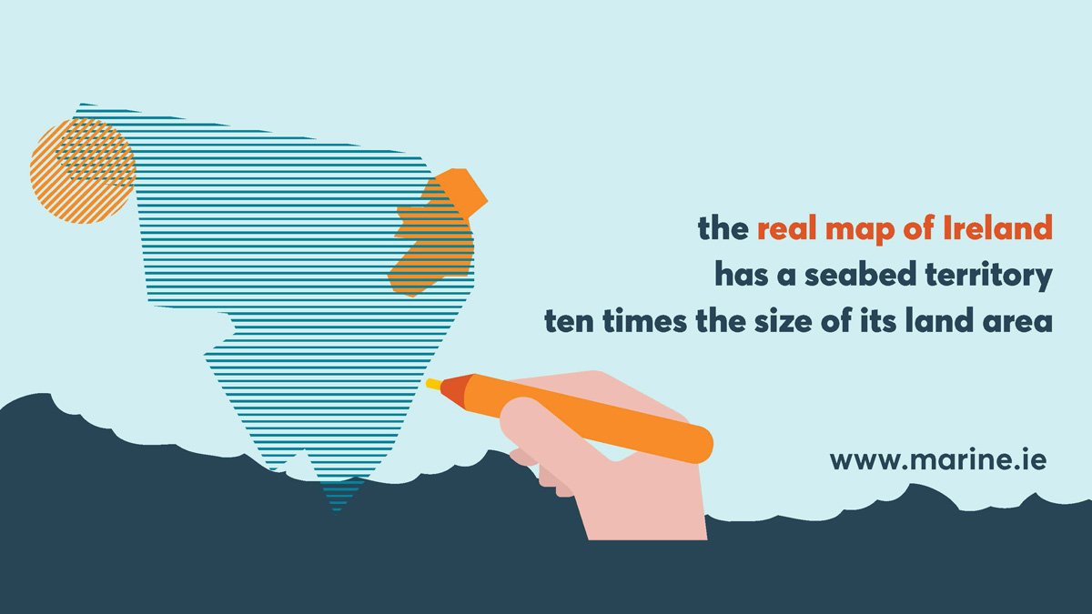 Seafest_ie's tweet photo. On #WorldWaterDay let's celebrate  that #Ireland has a seabed territory ten times the size of its land area! #RealMapofIreland https://t.co/jlnbCaMzDG