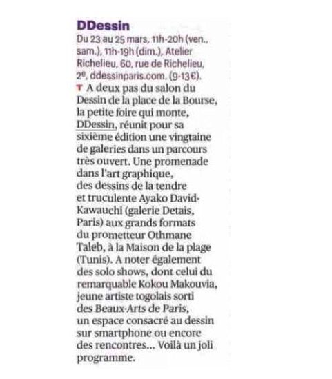 DDESSINPARIS's tweet photo. #journéepresse et dans quelques heures inauguration de la 6 eme edition de @DDESSINPARIS, à lire dans @TeleramaSortir 
Du 23 au 25 mars 2018
Atelier Richelieu
60, rue de Richelieu
75002 Paris
https://t.co/u4ZLtFwMhk https://t.co/TdJEx9aedx
